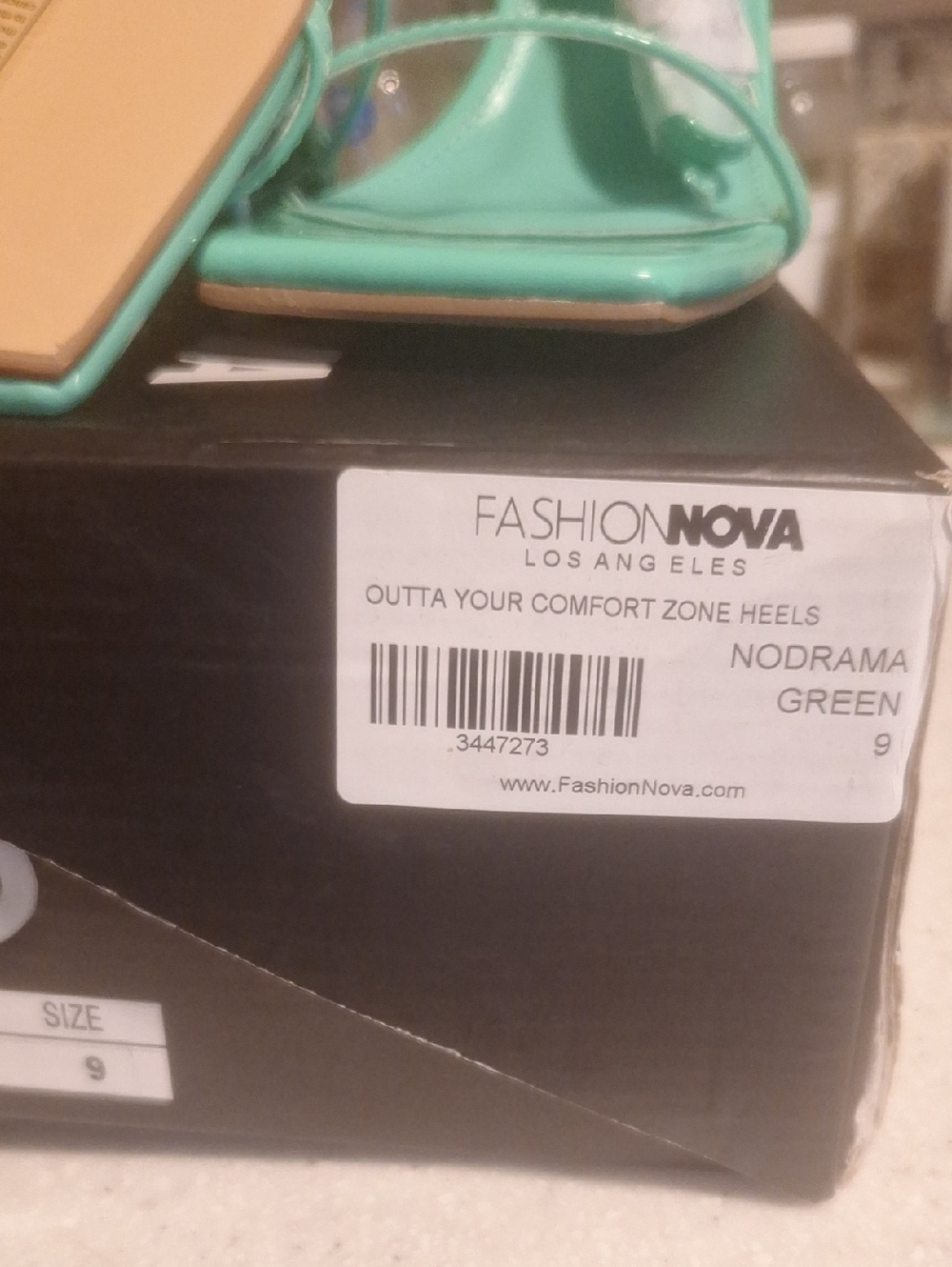 Fashion Nova Mint Green Strappy Square-Toe Heels - Picture 4 of 4